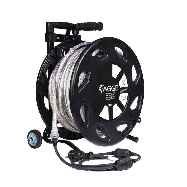 LED-nauha / Työvalo AGGE 230V - 1500 lm/m, 50 m - Kela, Nauha virtajohdolla