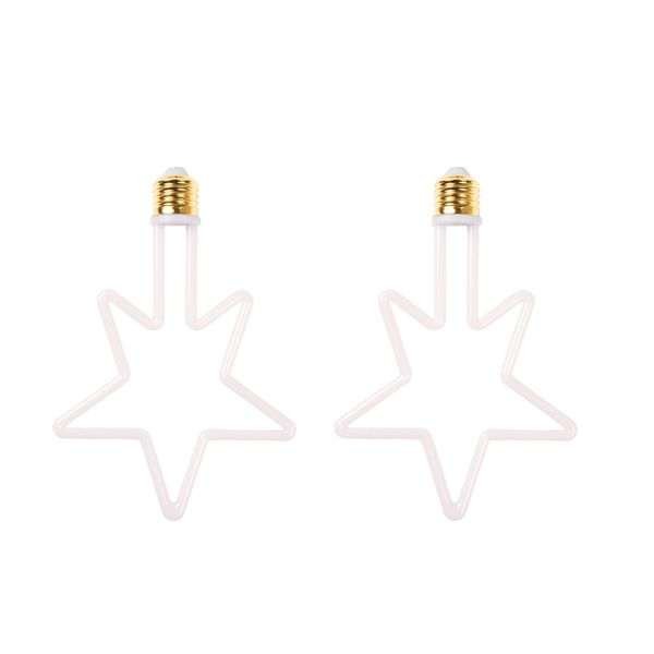 LED-lamppu AGGE Carnival E27, 8W, Star, 2 kpl