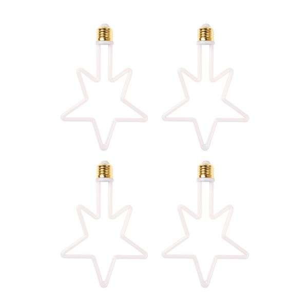 LED-lamppu AGGE Carnival E27, 8W, Star, 4 kpl