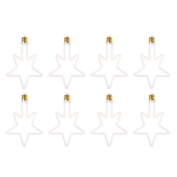 LED-lamppu AGGE Carnival E27, 8W, Star, 8 kpl