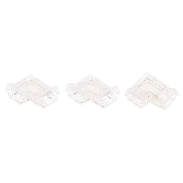 LED-nauhan kulmaliitin AGGE L-type Connector, Yksivärisille 8 mm nauhoille