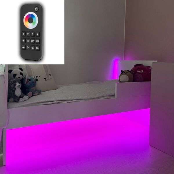 LED-nauhasetti lastenhuoneeseen AGGE - Täydellinen setti, Touch Wheel -kaukosäätimellä