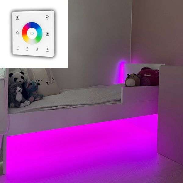 LED-nauhasetti lastenhuoneeseen AGGE - Täydellinen setti, Wall Mount Touch Panel -kaukosäätimellä