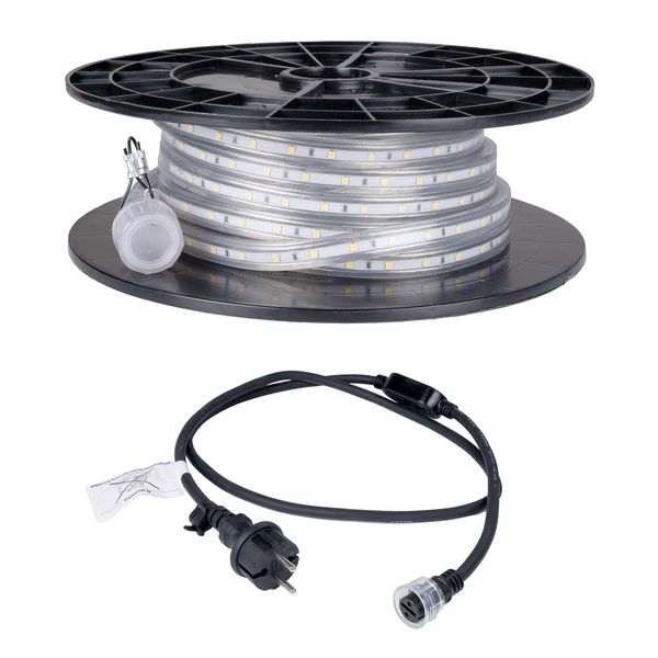 LED-nauha / Työvalo AGGE Lite 230V - 400 lm/m, 10 m, Nauha virtajohdolla (4000K)