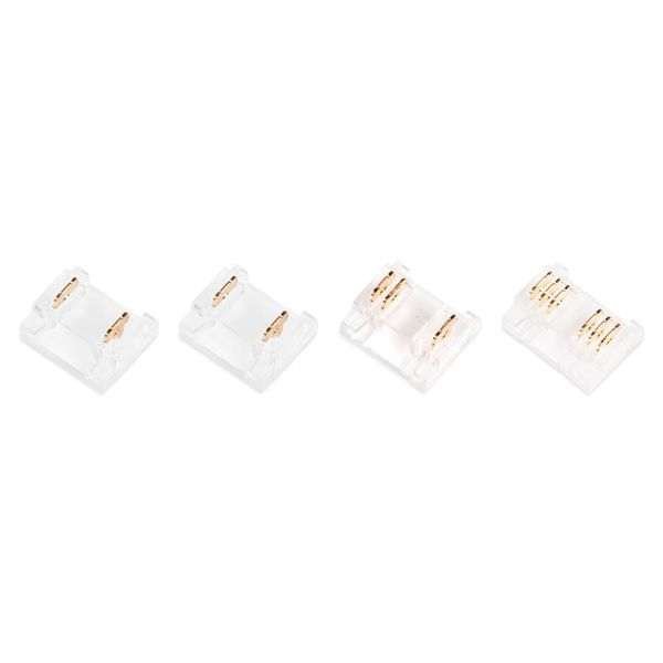 LED-nauhan jatkoliitin AGGE Strip to Strip, 0 cm, Yksivärisille 8 mm nauhoille