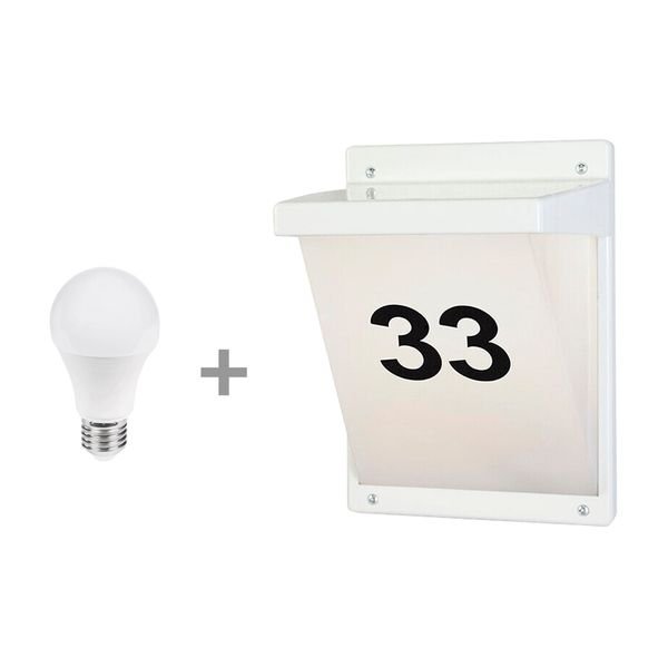 Seinävalaisin Airam Vino, E27, Valkoinen valaisin + 7W Polttimo