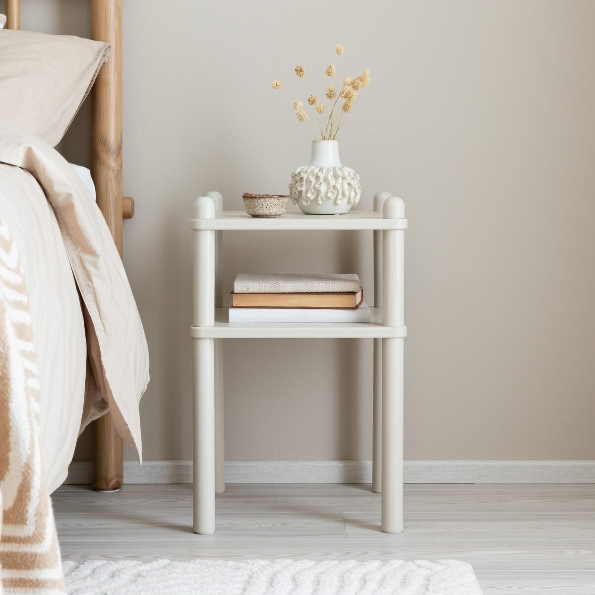 Askel yöpöytä 35x35x48 cm greige