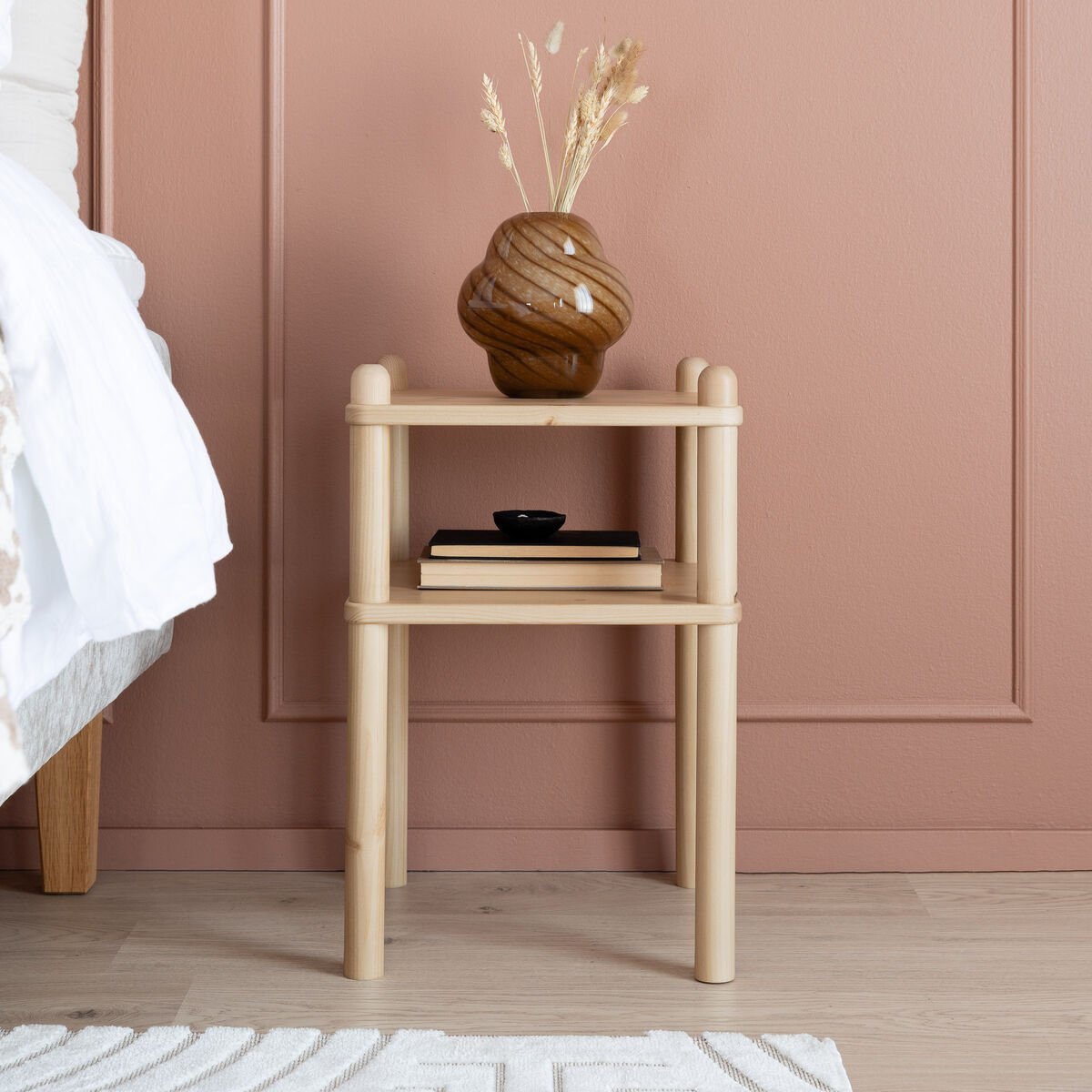 Askel yöpöytä 35x35x48 cm hiekka