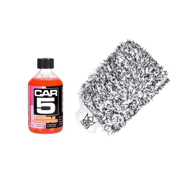 Autoshampoo CAR5 Bubble Shampoo, 500 ml + KC Premium Wash Mitt