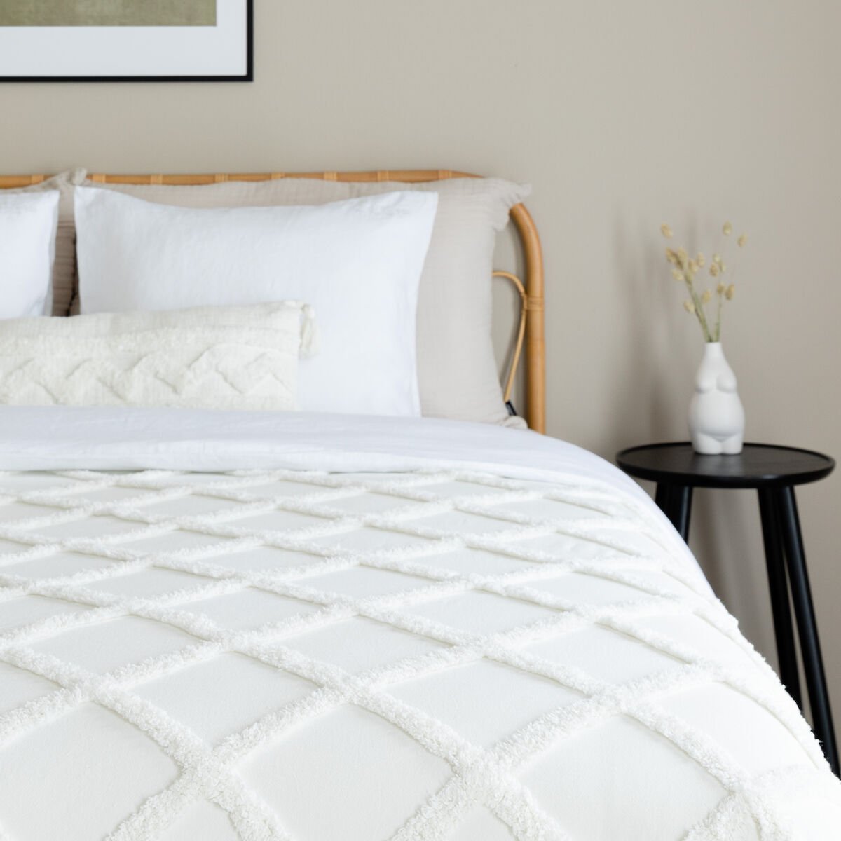 Dyyni päiväpeitto 280x260 cm valkoinen