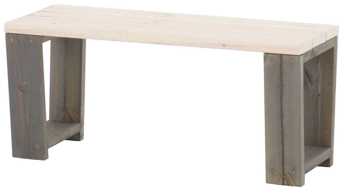 Ecofurn Jussi penkki 100 cm harmaa runko, valkoinen kansi