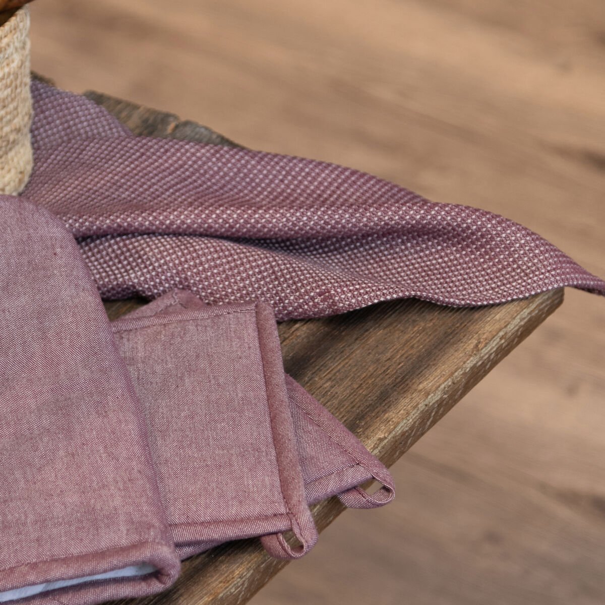 Fanni K Bamboo keittiöpyyhe 2 kpl 50x70 cm luumu