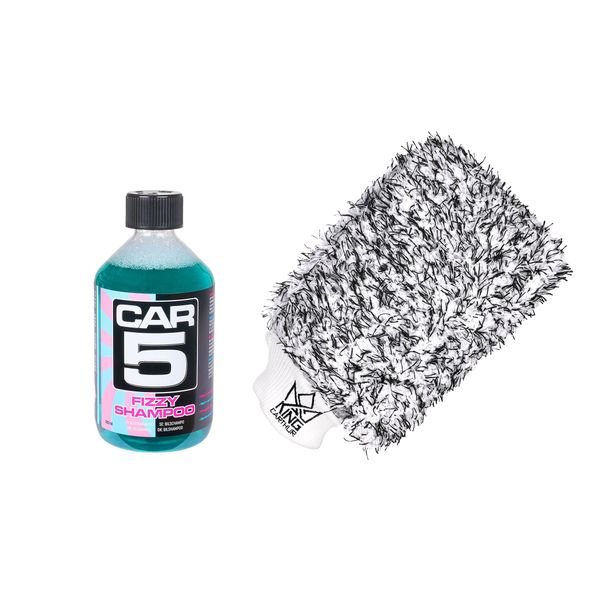 Autoshampoo CAR5 Fizzy Shampoo, 500 ml + KC Premium Wash Mitt
