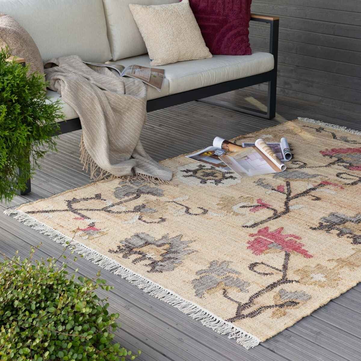 Floora juuttimatto 140x200 cm luonnonvärinen/multi