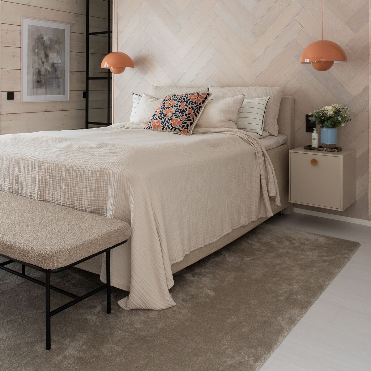 Halla päiväpeitto 260x260 cm hiekka