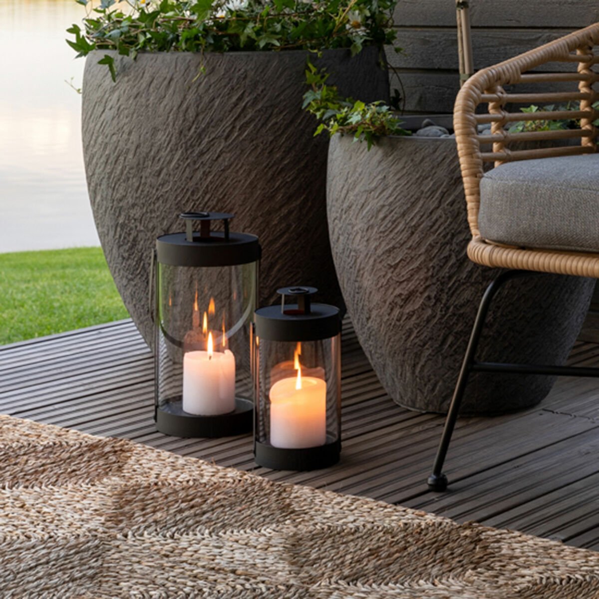 House Nordic Bondi lyhtysetti 2 kpl musta