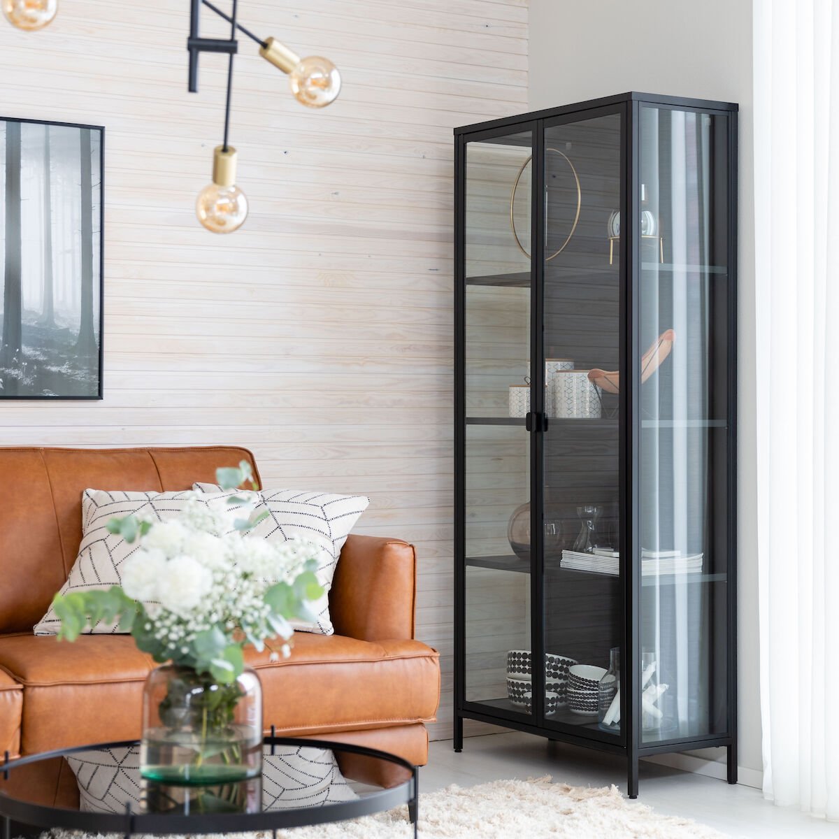 House Nordic Brisbane vitriini korkea musta