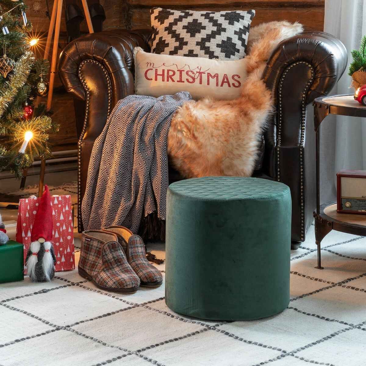 House Nordic Ejby rahi Ø34 cm tummanvihreä sametti