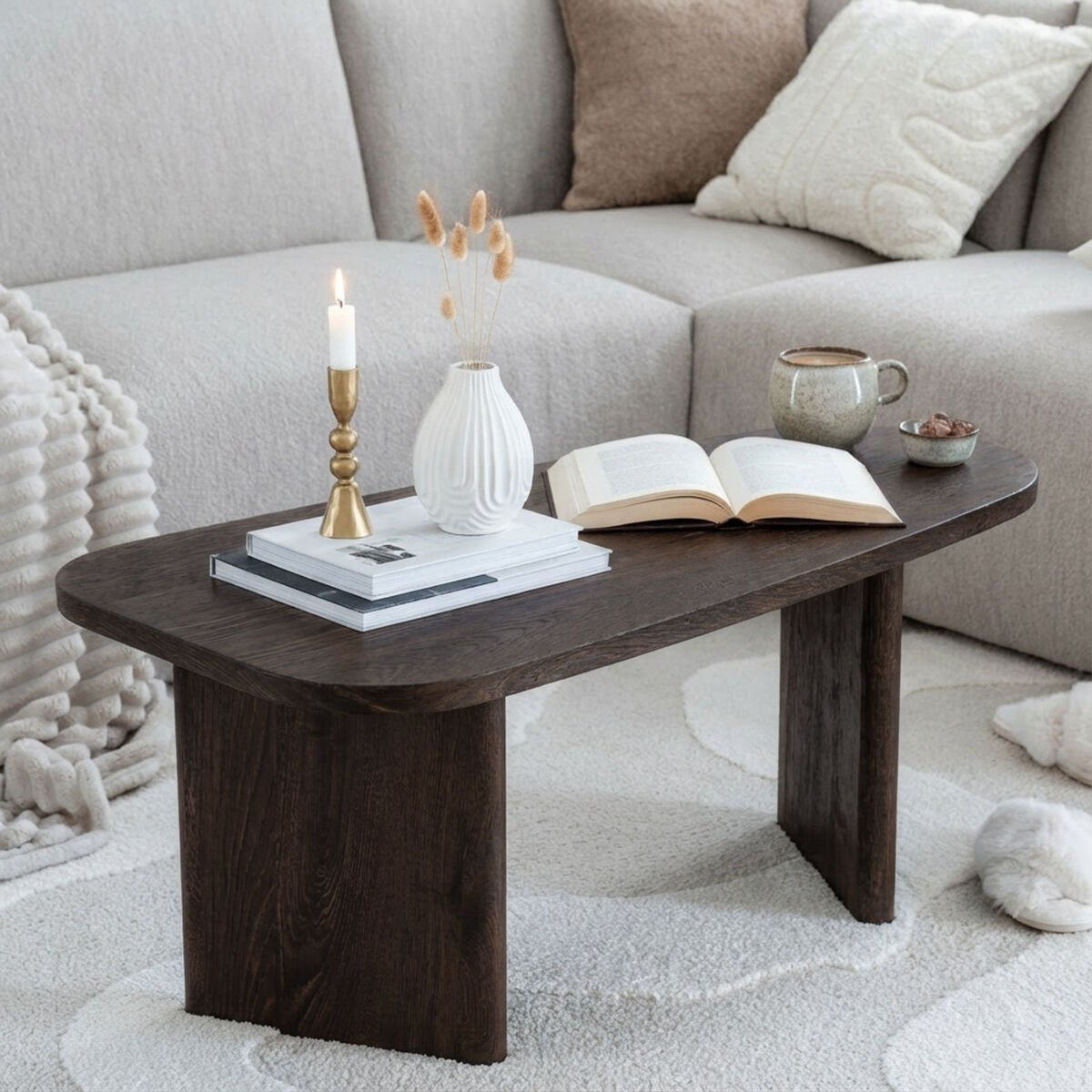 House Nordic Melo sohvapöytä 100x50x41 cm tummanruskea