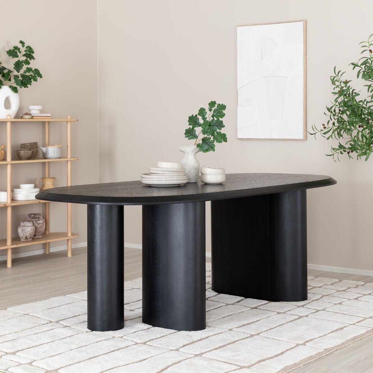 House Nordic Tirano ruokapöytä 220x100 cm musta saarni