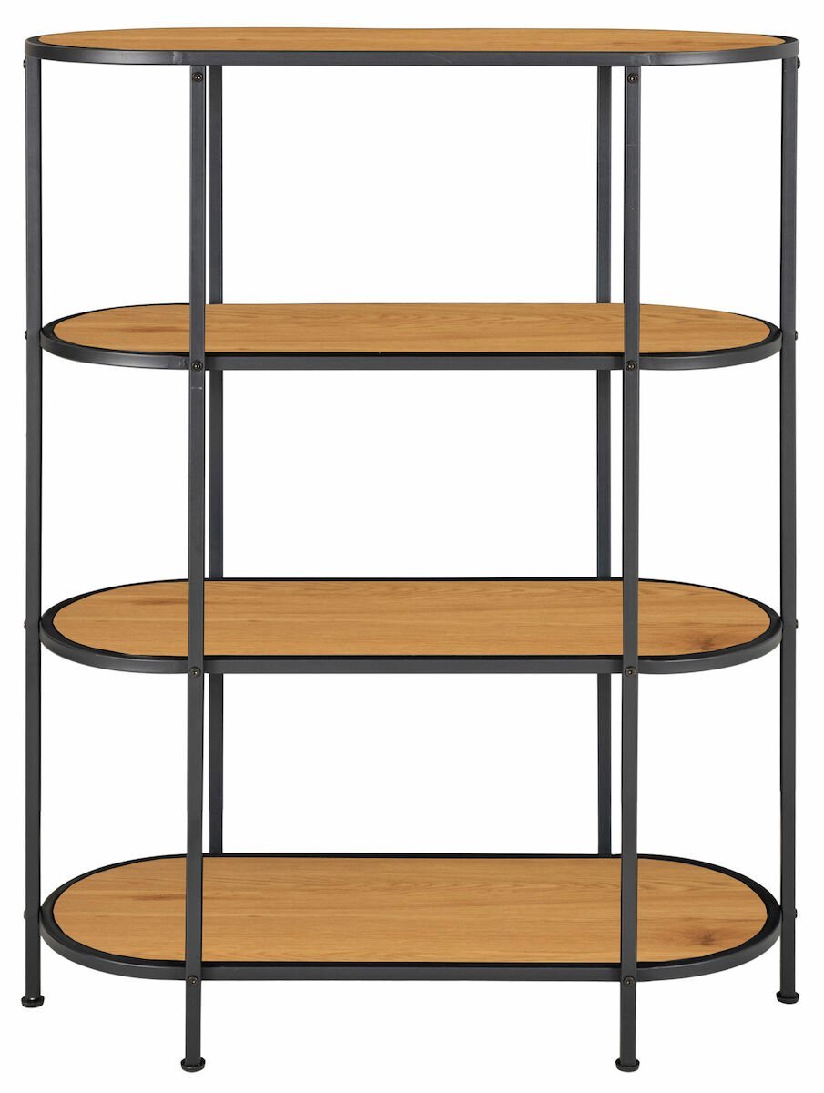 House Nordic Vita ovaali hylly 36x85x111 cm tammi/musta