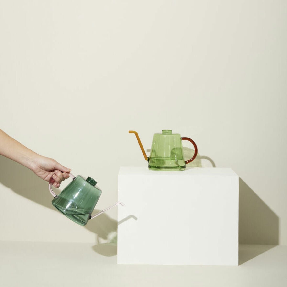 Hübsch Flora kastelukannu 1 l vihreä/hunaja