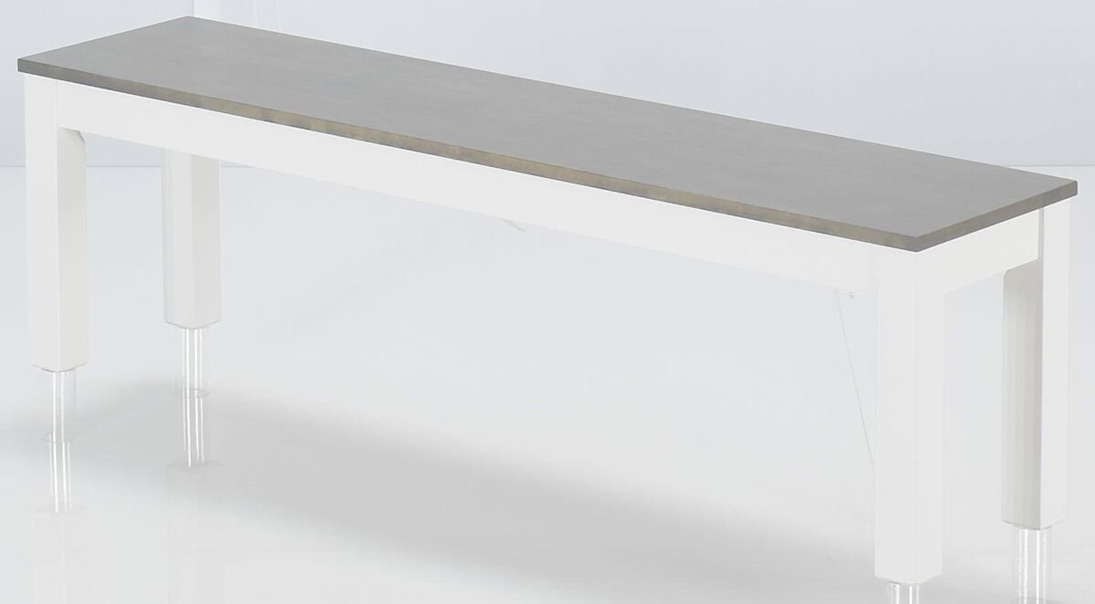 Moona penkki 152x35 valkoinen/harmaa