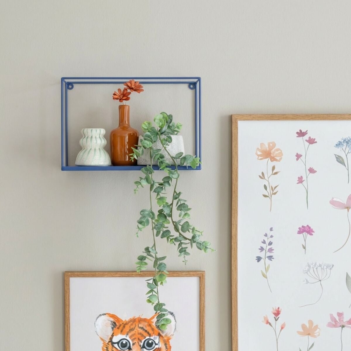 4Living Joy seinähylly sininen