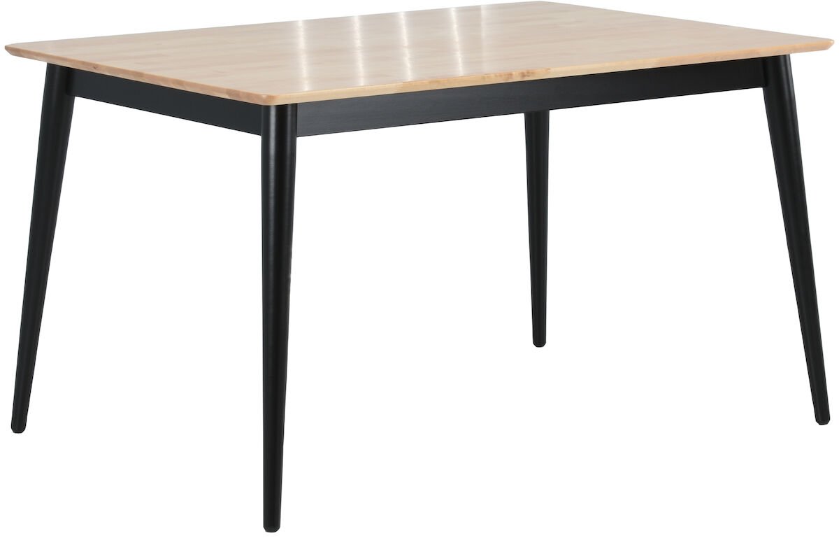 Kaarna ruokapöytä 130x90 cm koivu/musta