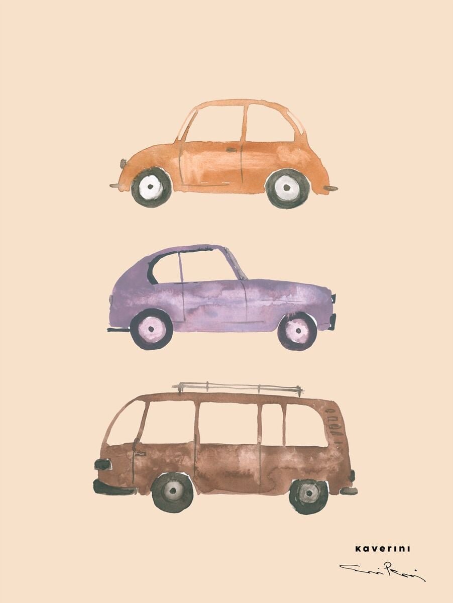 Kaverini Autot juliste 30x40 cm