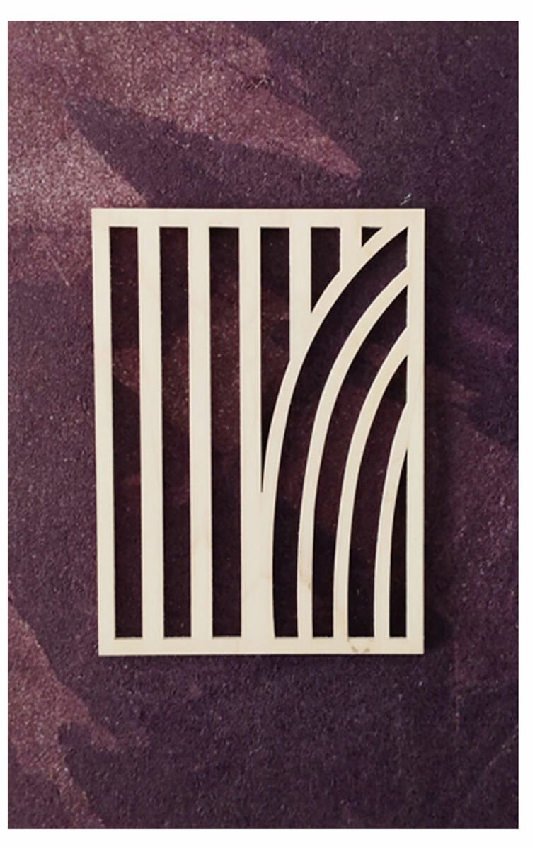 Koivuiset Taipuva Metsä akustiikkataulu 36x56 cm punajuuri