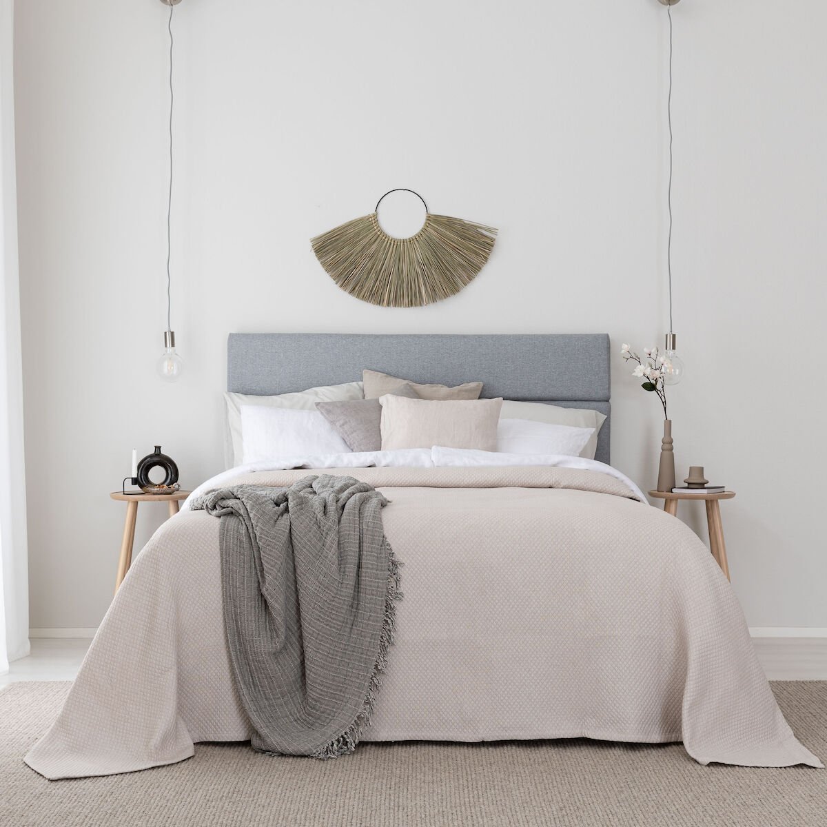 Kupla päiväpeitto 180x260 cm hiekka