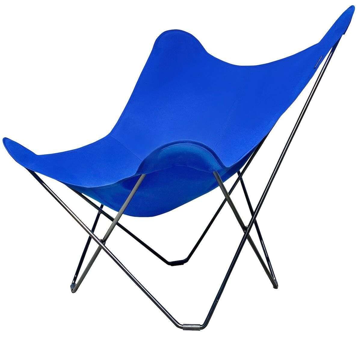 Cuero Sunshine Mariposa lepakkotuoli Sunbrella-kangas sininen, musta jalka