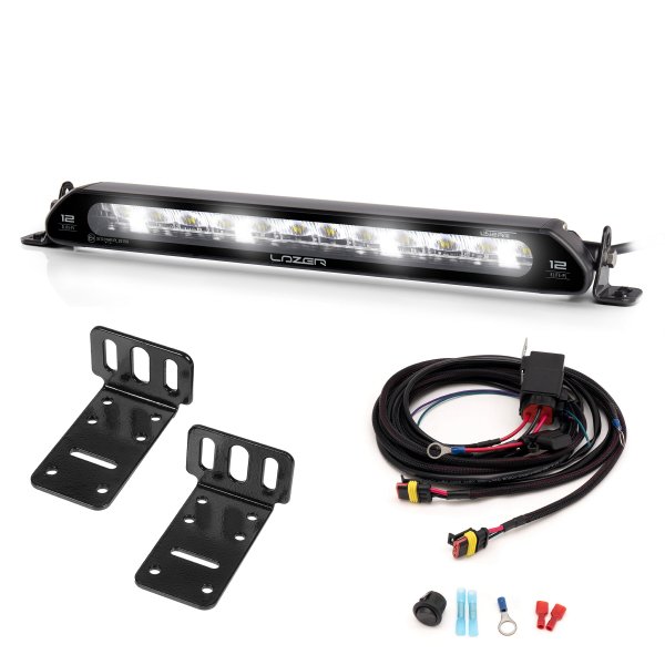 Lisävalo Lazer Linear 12 Elite Parkkivalolla - Suora / 38 cm / 84W / Ref. 37.5, 1 kpl - Täydellinen setti