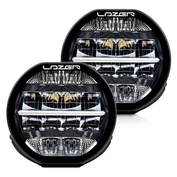 Lisävalo Lazer Sentinel 7 Standard - Pyöreä / 18 cm / 62W / Ref. 12.5, 2 kpl