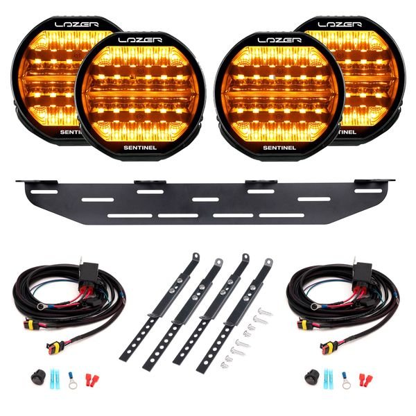 Lisävalo Lazer Sentinel 9 Highline - Round / 23 cm / 130W / Ref. 12.5, 4 kpl - Täydellinen setti