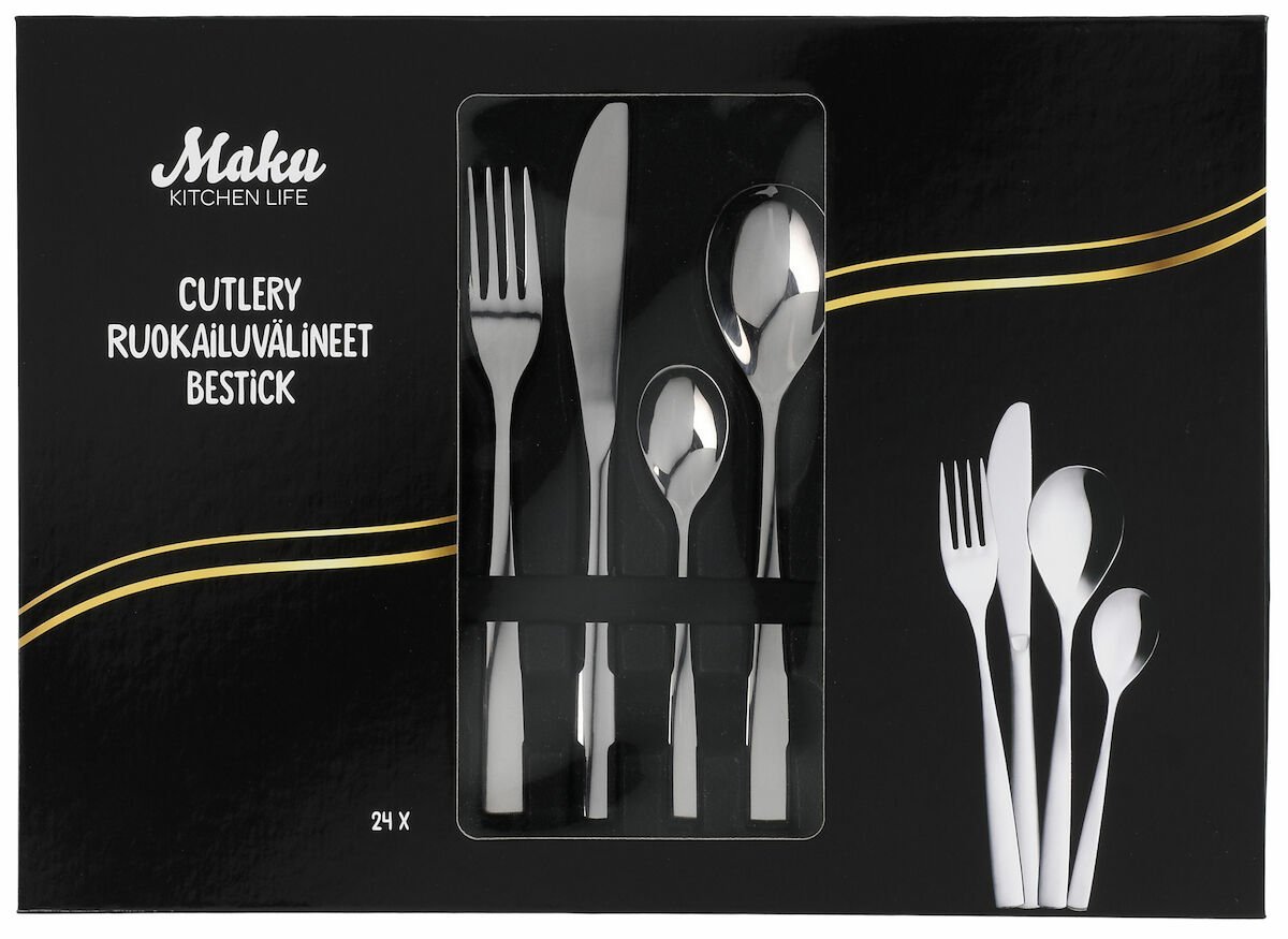 Maku aterimet 24 kpl ruostumaton teräs