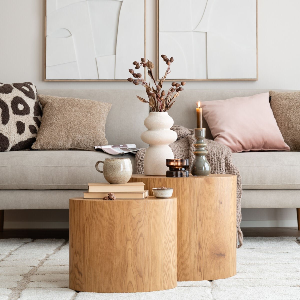 Mice ovaali sarjapöytä 2-osainen villitammi