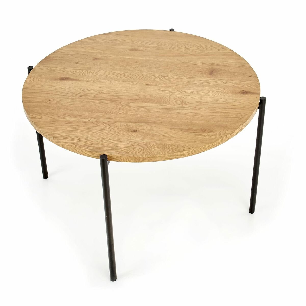 Morgan ruokapöytä Ø120 cm musta/tammi