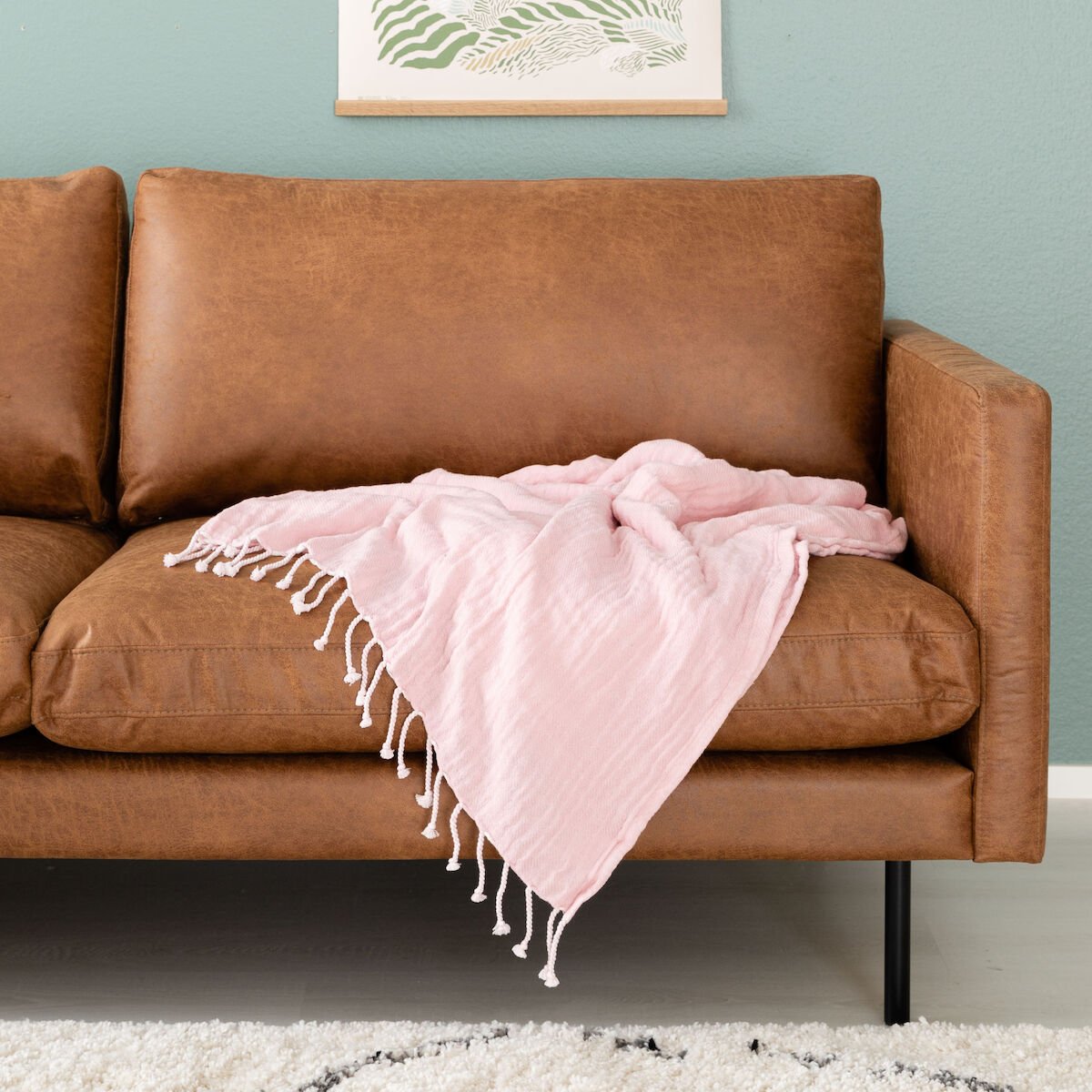 Nekku torkkupeitto 130x170 cm vaalea roosa