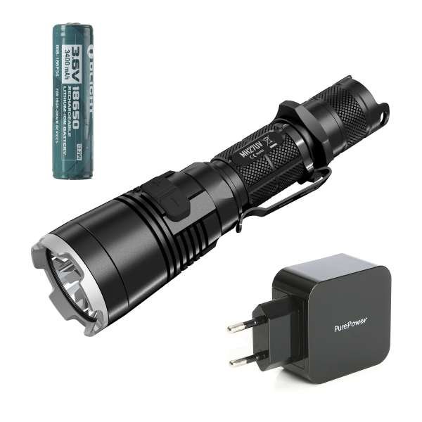 Taskulamppu Nitecore MH27UV - 1000 lm / 154 mm / Ladattava/Paristokäyttöinen, Valaisin + Akku + Verkkovirta-adapteri