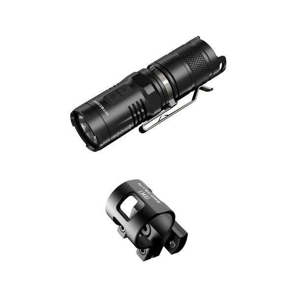 Taskulamppu Nitecore MT10C - 920 lm / 91 mm / Paristokäyttöinen, Valaisin + Kypäräkiinnike
