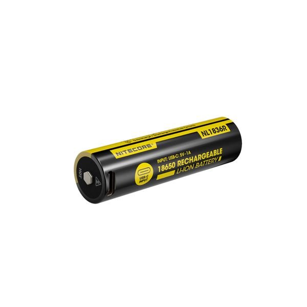 18650-akku Nitecore NL1836R - 3600 mAh /  USB-C-ladattava