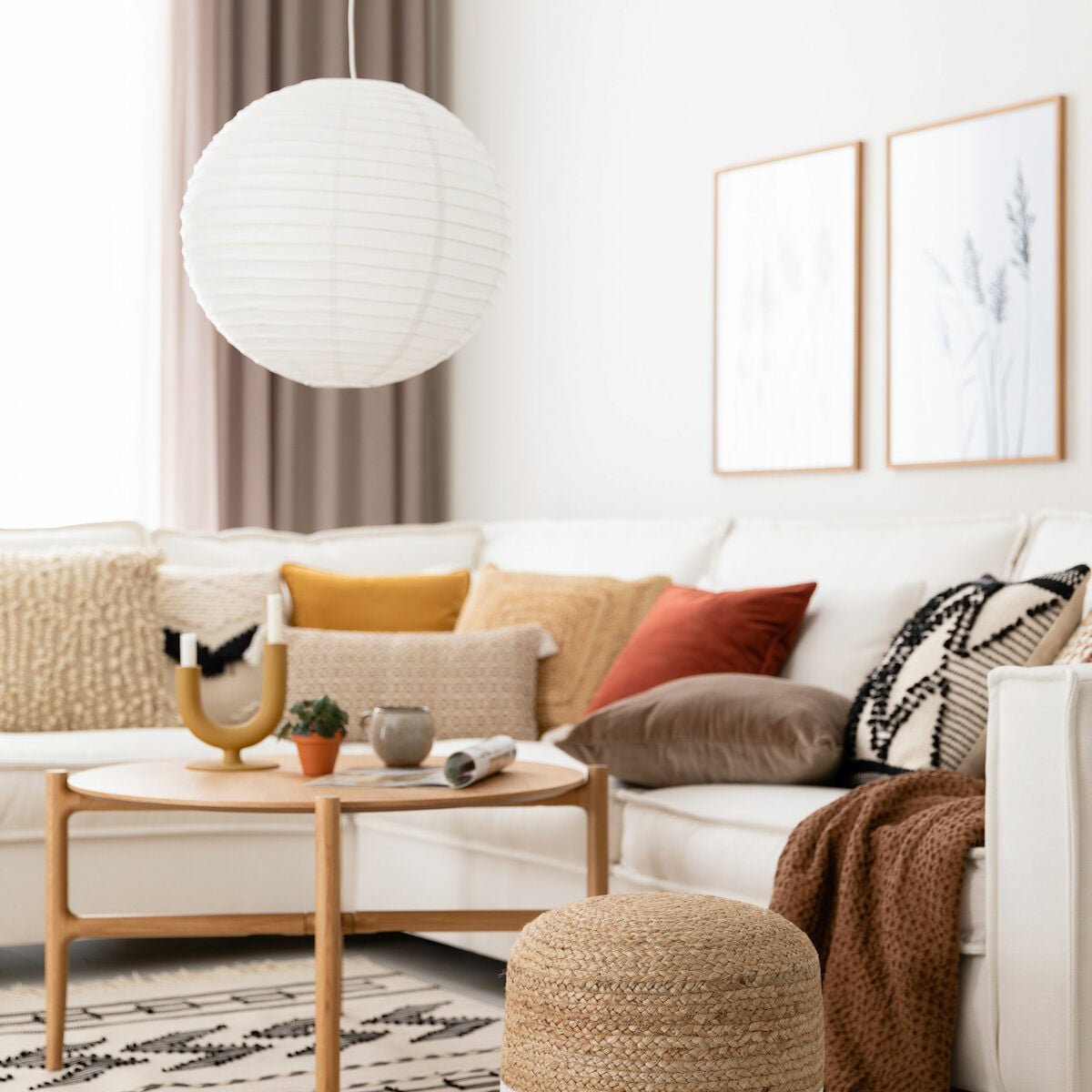 Nordlux Riisipaperi varjostin Ø48 cm valkoinen