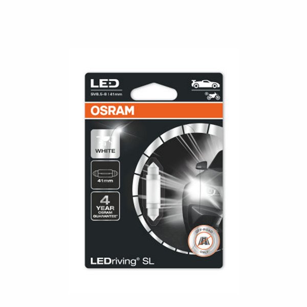 Putkipoltin Osram LEDriving SL, 6000K, 41 mm