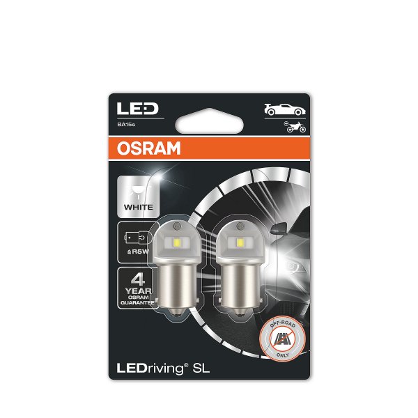 LED-poltinpari Osram LEDriving SL, 6000K, BA15s (R5W)