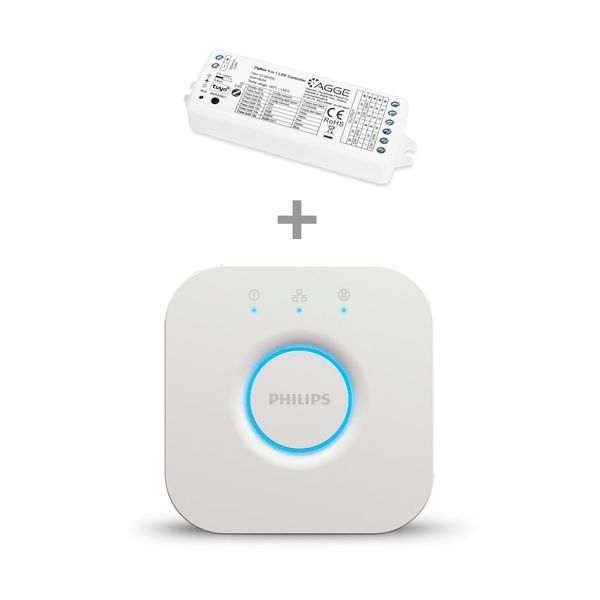LED-nauhan puhelinohjain AGGE 5-in-1 Color, Zigbee + 2.4 GHz, Ohjausyksikkö + Philips Hue Bridge
