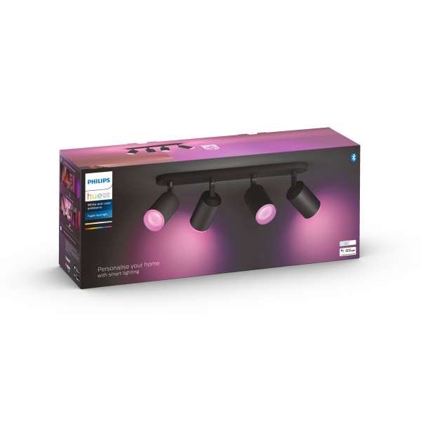 Kohdevalaisin Philips Hue Fugato Quadruple, GU10, Musta