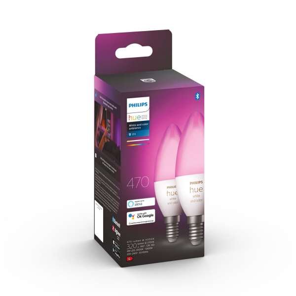 Led-älylamppu Philips Hue WCA, E14, 2000-6500K, 2 kpl