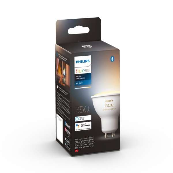 Led-älylamppu Philips Hue White Ambience, GU10, 2200-6500K, 1 kpl